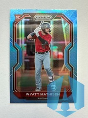 2021 Panini Prizm Carolina Blue Prizm #84 Wyatt Mathisen RC